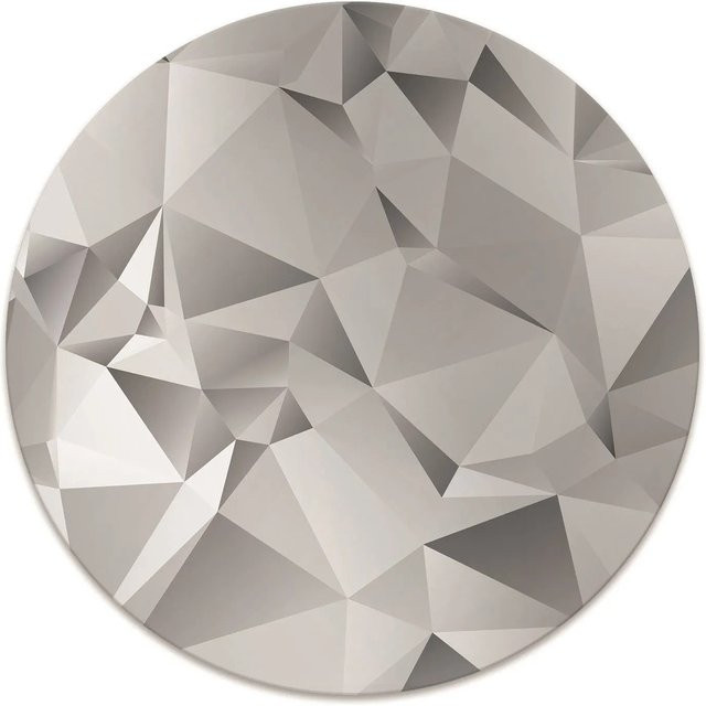 Tulup Bodenschutzmatte für Bürostühle mit 3D-Würfel-Design in Grau und Weiß, B/B: 100 x 100 cm - Bild 1