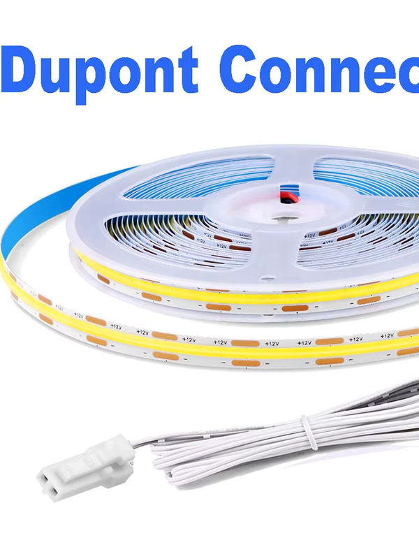 Gyarfas COB LED-Streifen mit Dupont-Schnittstelle, 12V, Weiß, 320 LEDs/m, weich schneidbar - Bild 5