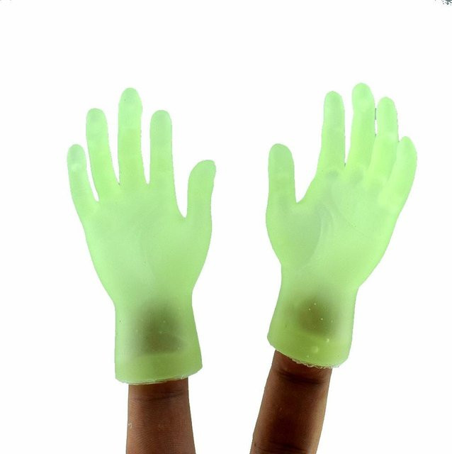 OONBIFFY Mini-Handschuhe Finger-Spielzeug leuchtend 2-teiliges Set - Bild 1