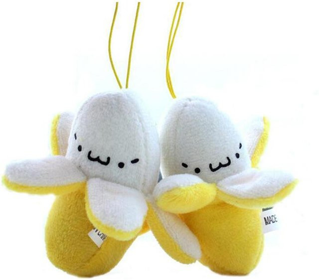 Linyi toy Kleine Gelbe Banane Plüschtier, Schlüsselanhänger, 100 Stück, ab 14 Jahren - Bild 1