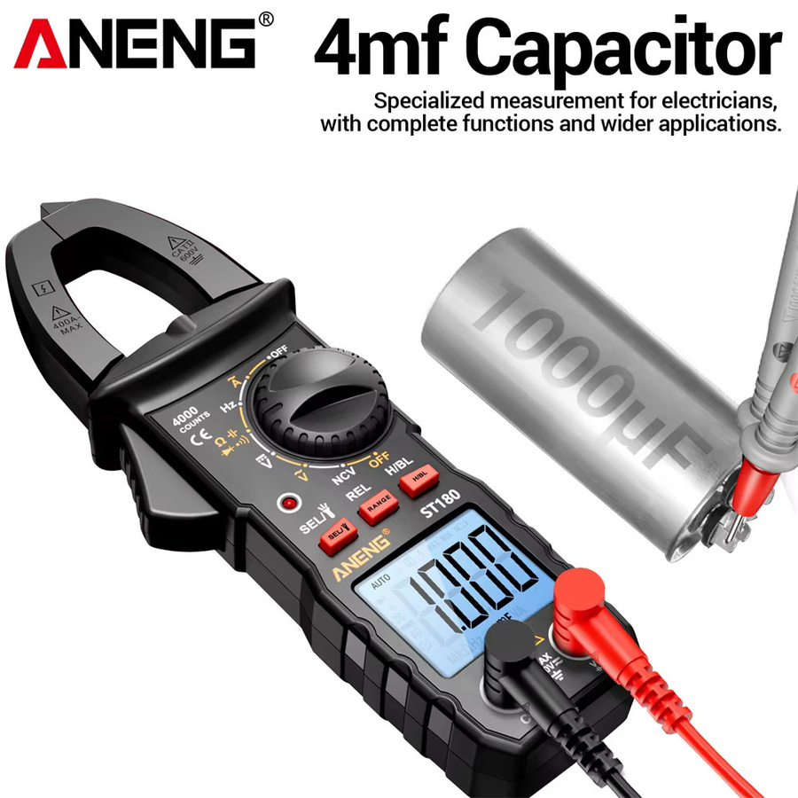 ANENG Zangenmultimeter ST180 Wechselstrom 4000 Zählzangenmessgerät mit B16 Spannungsprüfer 12-300 V und Diagnose-Haltepunkt-Finder - Bild 4