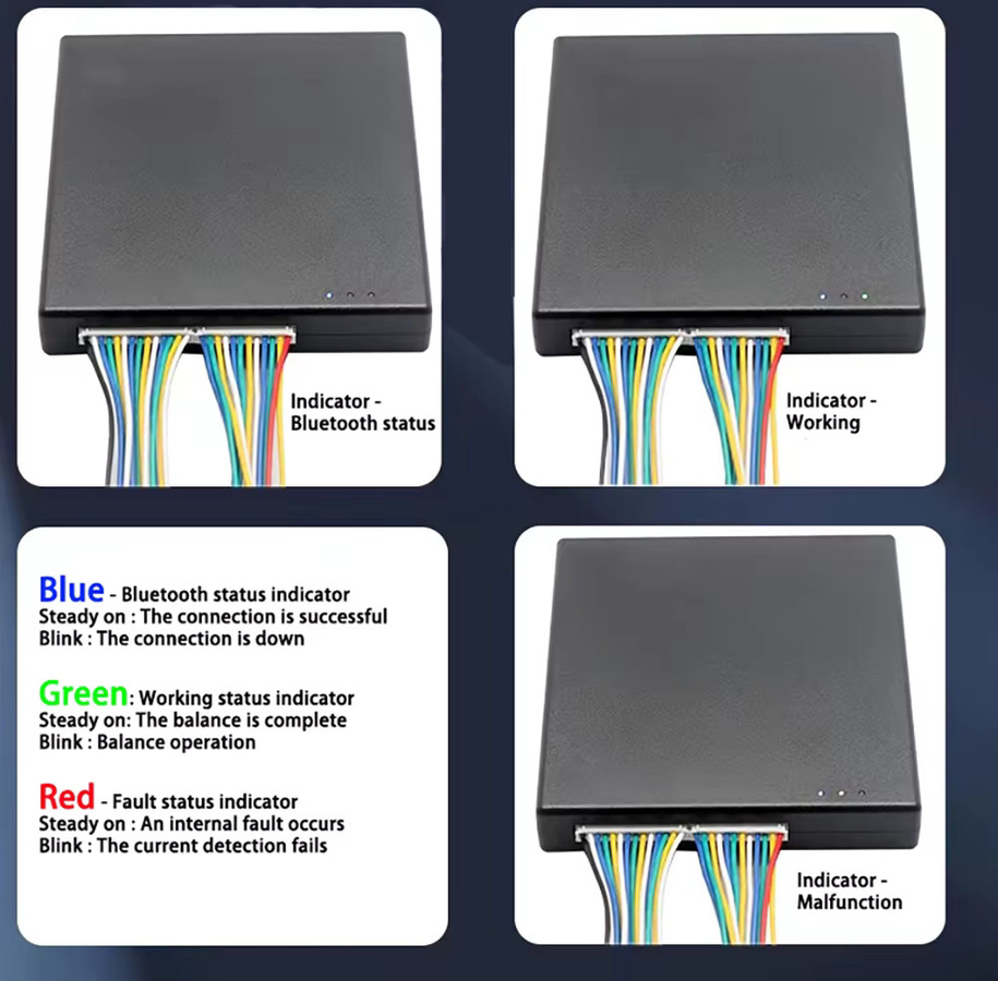 DYKBmetered Smarter Bluetooth Aktiver Batteriemanager Balancer für Li-Ion LiFePO4 LTO Batterien, Farbe: Schwarz - Bild 3