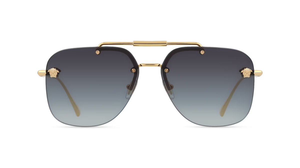 Versace VE2296 Sonnenbrille, randlos, quadratisch, Metall, gold, Damen - Bild 1