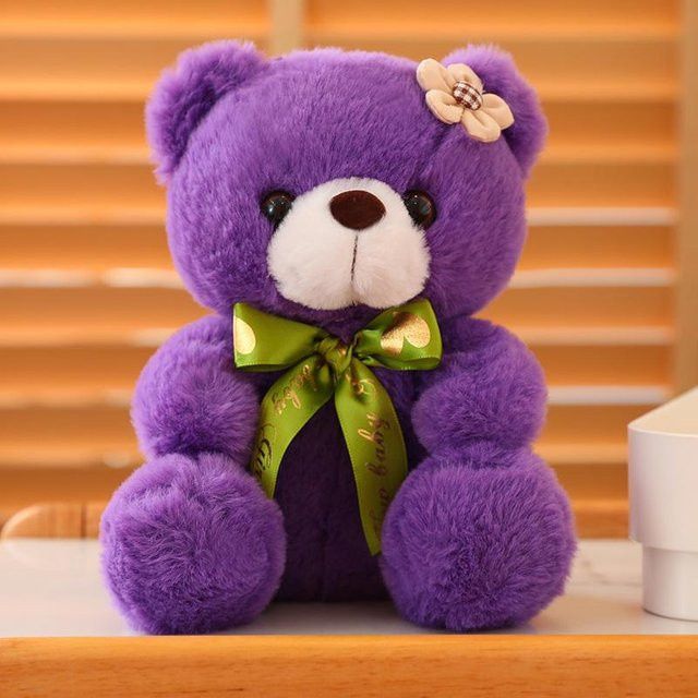 Kidsly Teddybär Plüschtier, violett, 1-teiliges Set - Bild 1