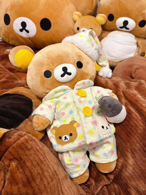 Yiran toy Rilakkuma Plüsch-Schlafanzug Bär, Kuschelkissen, 35cm - Bild 1