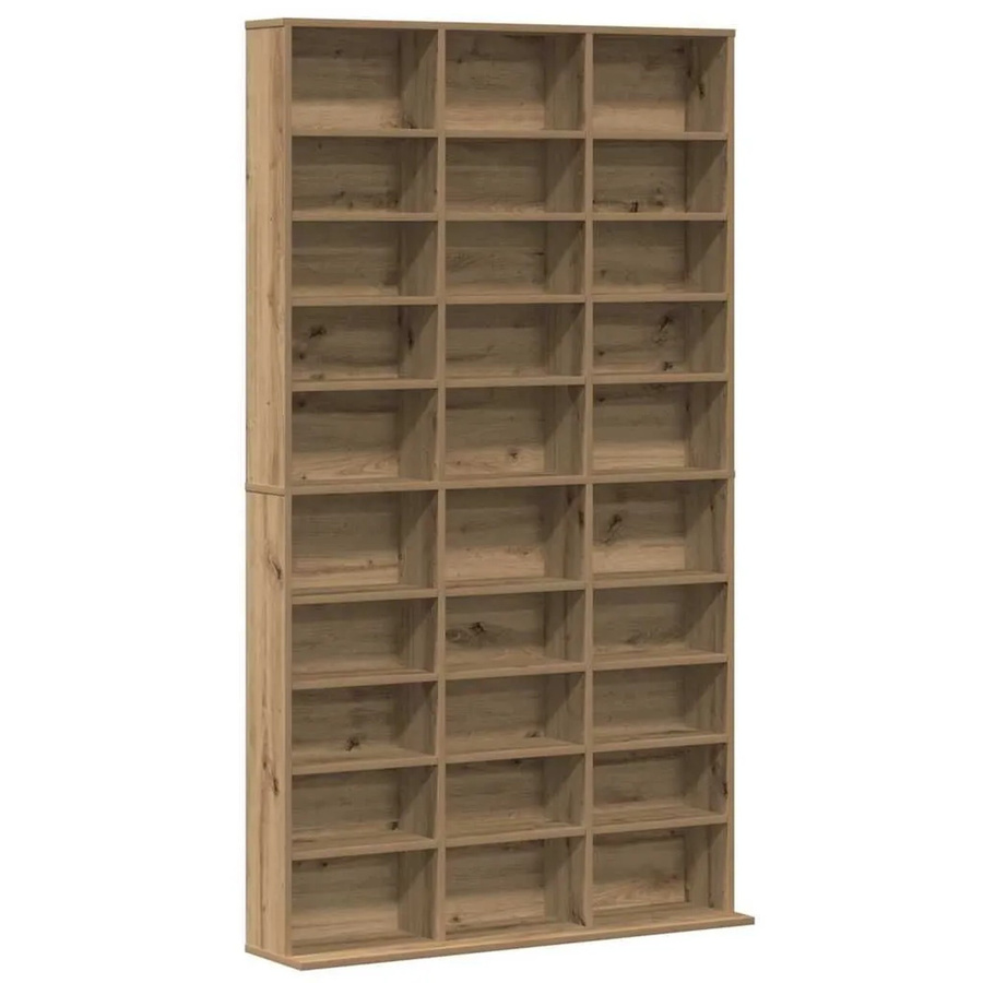 vidaXL CD Regal Artisan-Eiche in Braun aus Holzwerkstoff mit modernem Design, B: 101 cm, T: 23 cm, H: 177,5 cm - Bild 2