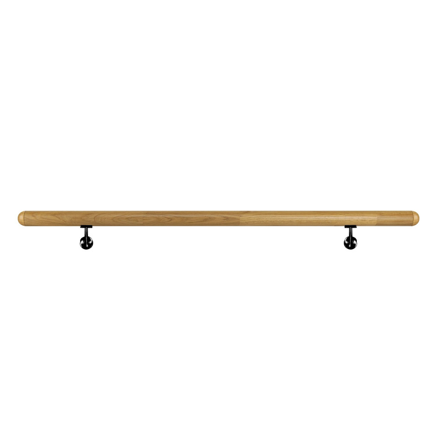 Treba Handlauf-Set H28 aus Holz in Eiche Lackiert, Rund, Durchmesser: 4,2 cm, Länge: 150 cm - Bild 2