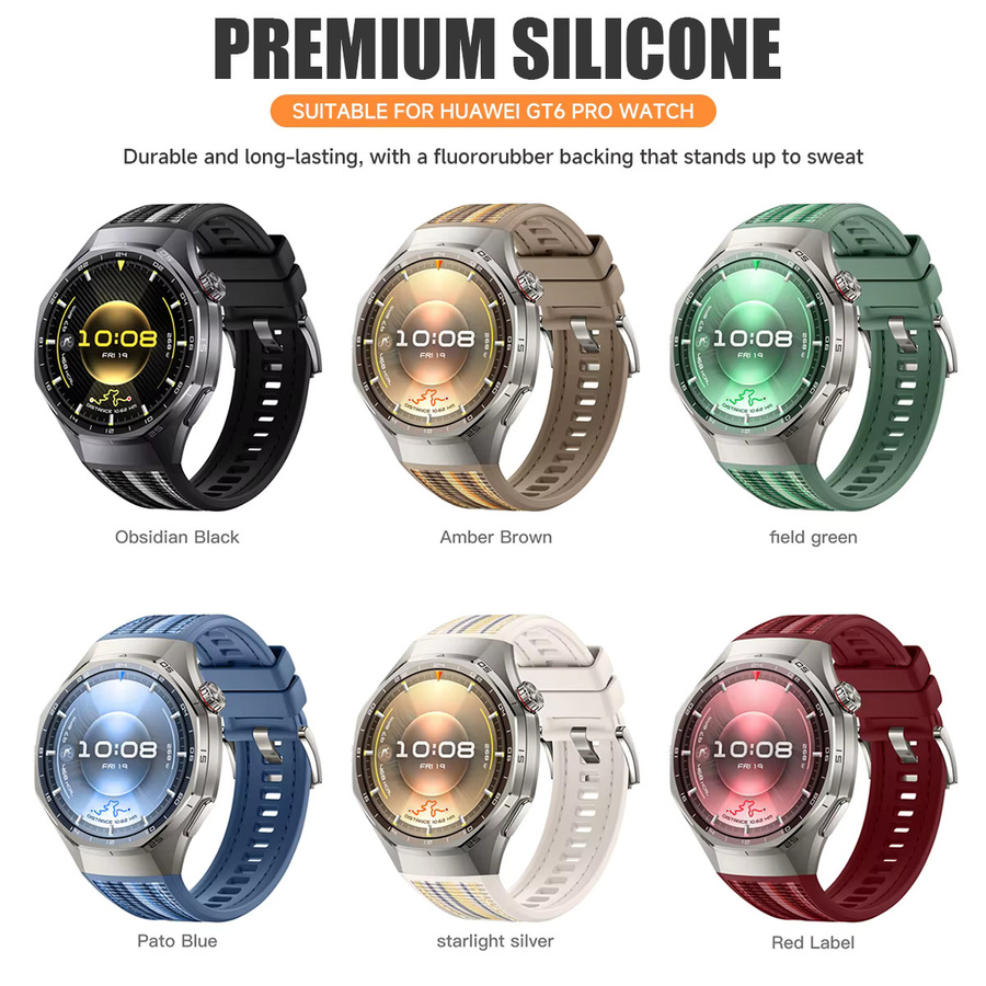 CHIICSMART Uhrenarmband Nylon-Silikon, Huawei Watch GT 6Pro 46 mm, Unisex - Bild 2