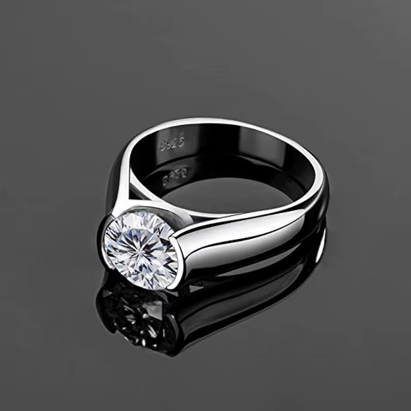 IOGOU Ring, 925 Silber, Moissanite, Damen - Bild 2