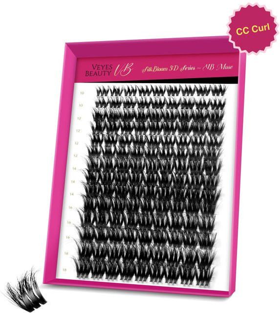Veyesbeauty Muse Cluster Lashes, Einzelwimpernverlängerungen, schwarz - Bild 1