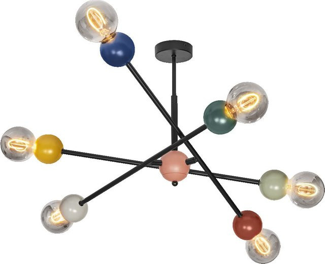Osram Decor Bubble Pendelleuchte, 6-flammig, Multicolor, Schwarz, E27 - Bild 1