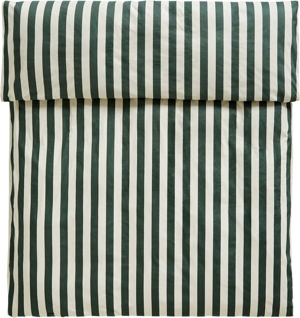HAY Ete Bettdeckenbezug aus Baumwolle gestreift in Grün mit OEKO-TEX Standard 100 - Bild 1