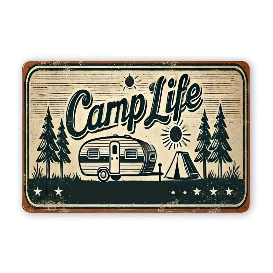 CIFBUY Vintage Camper Metall-Wandkunst Retro Wohnmobil Dekoration in Mehrfarbig - Bild 2