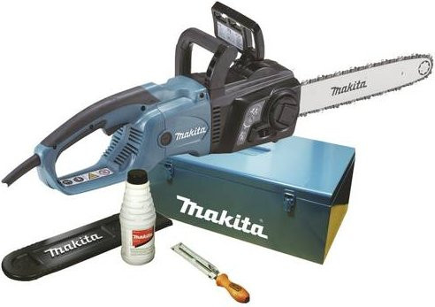 Makita UC3551AK Elektro Kettensäge mit Zubehör, 2000 W, Blau