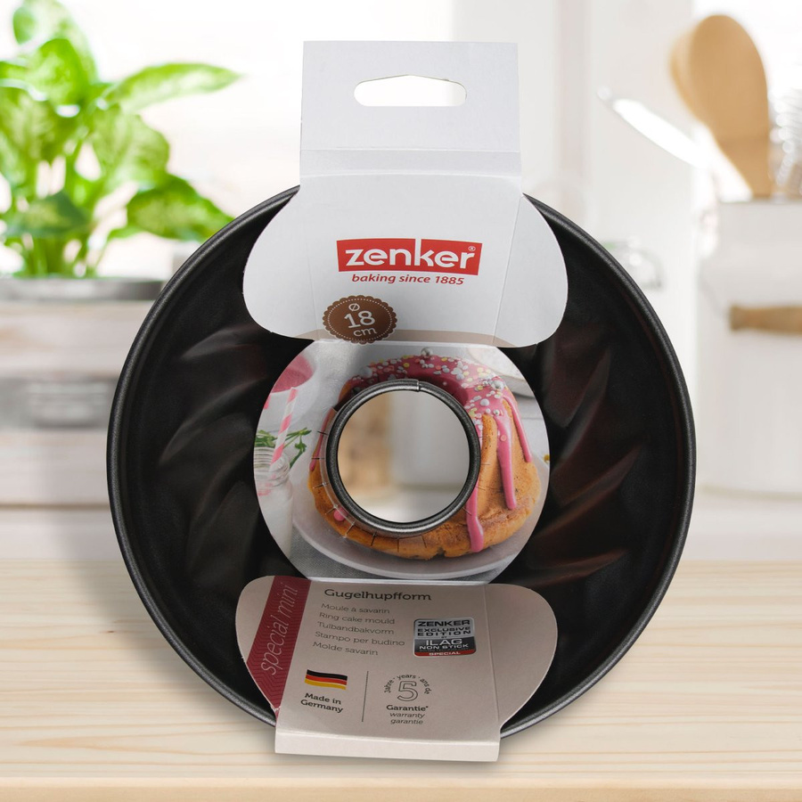 Zenker Gugelhupfform Special Mini, rund, Schwarz, Durchmesser: 18 cm - Bild 2