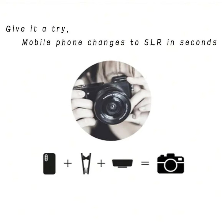 2-in-1 Clip-On Handy-Kameraobjektiv-Set in Schwarz mit Superweitwinkel- und Makro-HD-Objektiv (37 mm, 0,45x/49 UV) - Bild 5