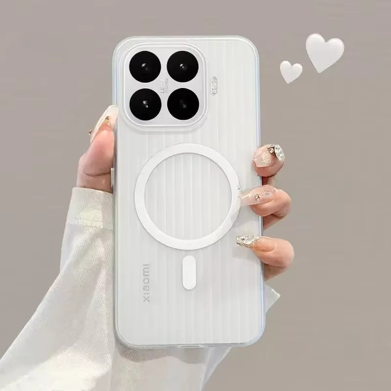 Magnetische Hülle für Xiaomi 17T Pro und 17T in Schwarz, ultradünnes mattes Design mit Wellenstruktur, vergilbungsfrei und MagSafe-kompatibel - Bild 2