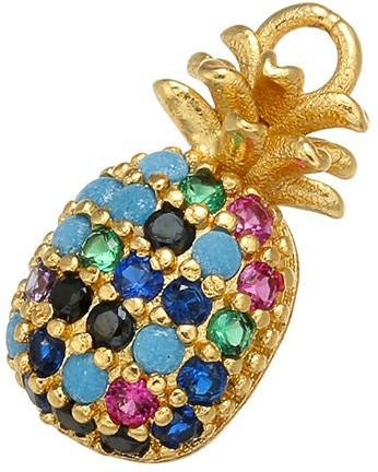 ZHUKOU Ananasfrucht Anhänger, Messing, Gold, Damen - Bild 1