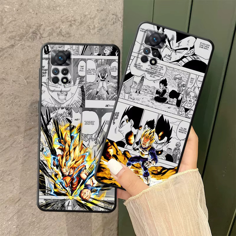 Dragon Ball Goku und Son Gohan Handyhülle für Xiaomi Redmi Note 7 8 10S 13 14 Pro Plus 11S 12S 9S 9 10 11 12 in Schwarz - Bild 1