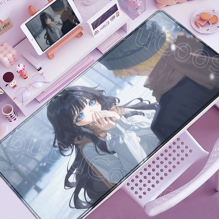 BuDuCoost Anime Mauspad Die Duftende Blume Blüht mit Würde Kawaii Kaoruko Waguri Schreibtischunterlage in Multicolour mit HD-Druck für Gamer und Tastaturen - Bild 1