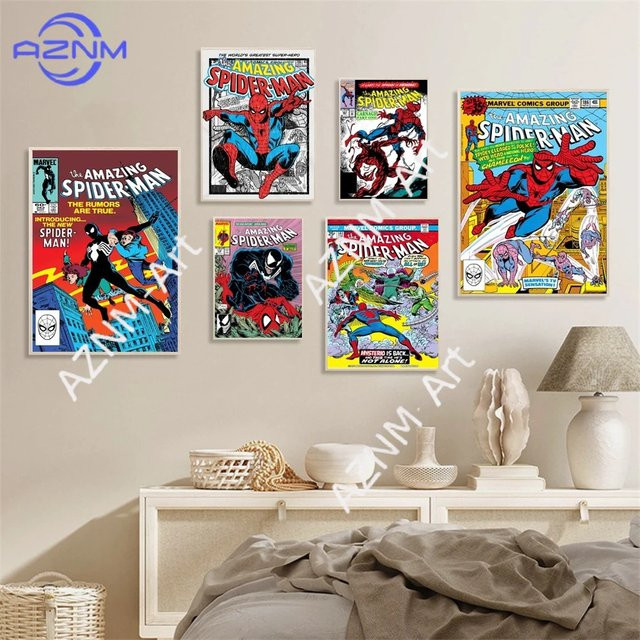 KAYOU Superhelden Filmplakat als Leinwanddruck in Mehrfarbig für deine Wanddekoration im Kinderzimmer oder Wohnzimmer - Bild 1