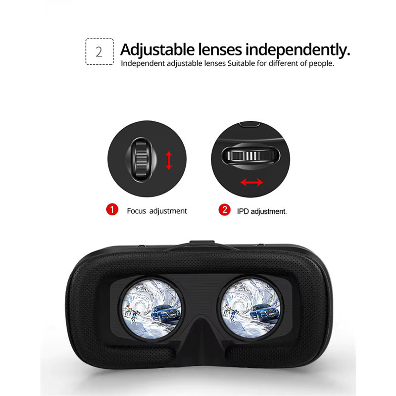 VR Shinecon 6.0 Virtual Reality Brille 3D Headset für iPhone und Android Smartphones in Schwarz - Bild 4