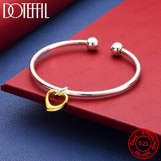 DOTEFFIL Armreif 925 Silber, Gold, Unisex - Bild 1