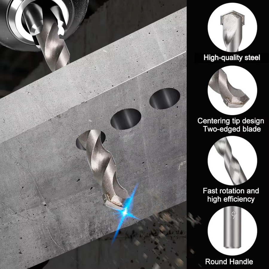CMCP Hartmetall-Wand-Steinbohrer Set in Silber für Beton, Ziegel, Marmor und Fliesen, Durchmesser: 3 bis 10 mm - Bild 3