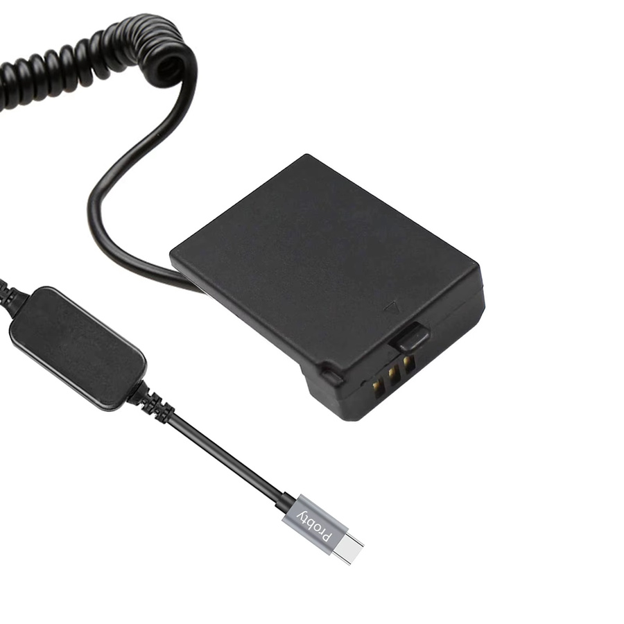 Canon USB-C Dummy-Batterie LP-E10 für EOS 1100D 1200D 1300D 1500D 2000D 3000D T3 T5 T6 X50 X70 in Schwarz - Bild 2