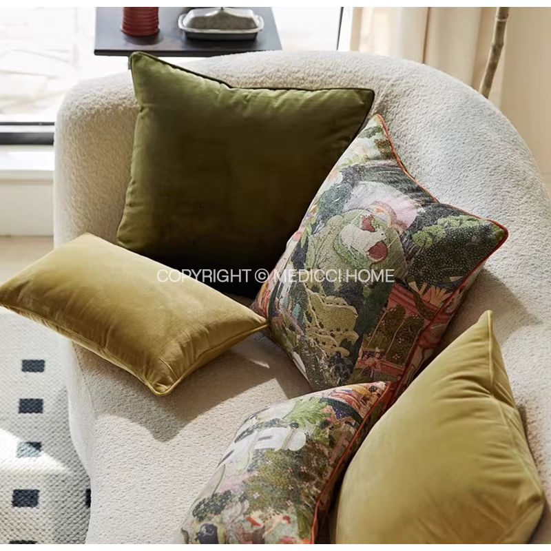 Medicci Home Toscana Garden Dekorativer Kissenbezug im Retro-Design mit floralem Muster, Lendenkissenbezug für dein Wohnzimmer, Breite: 30 cm, Tiefe: 30 cm - Bild 6