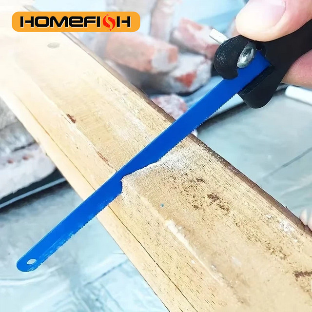 HOMEFISH Mini-Handsäge mit Kunststoffgriff in Blau für Holzbearbeitung und Gartenarbeit - Bild 1