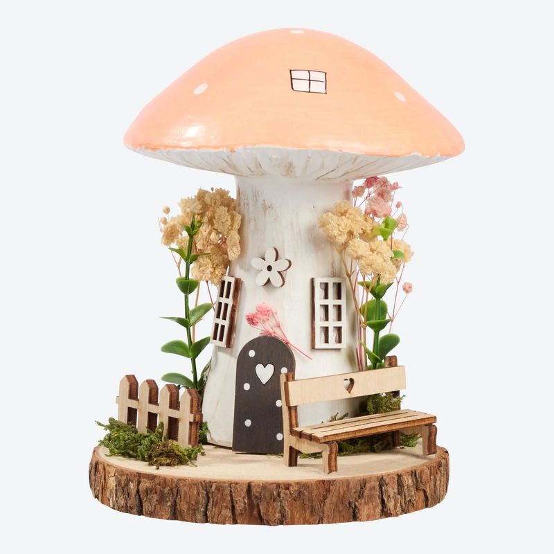 NKD Deko-Pilzhaus in Pink, Durchmesser: 12,5 cm - Bild 2