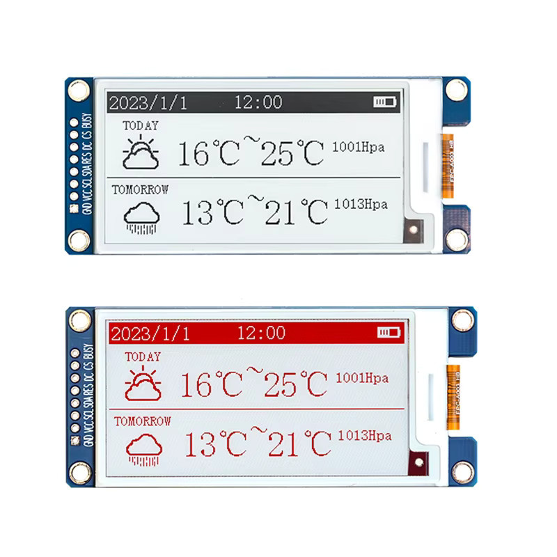 SUNMAXIC 2,66 Zoll E-Paper Display mit SSD1680 Treiber, Schwarz-Weiß EPD-Tintenbildschirm mit SPI-Schnittstelle und 8Pin Anschluss - Bild 2