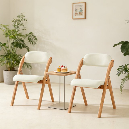 SoBuy FST92x2 Klappstuhl aus Holz mit Polsterung, 2er Set in Dunkelgrau, ergonomisch und platzsparend, B/T/H: 47,5 x 59 x 77 cm