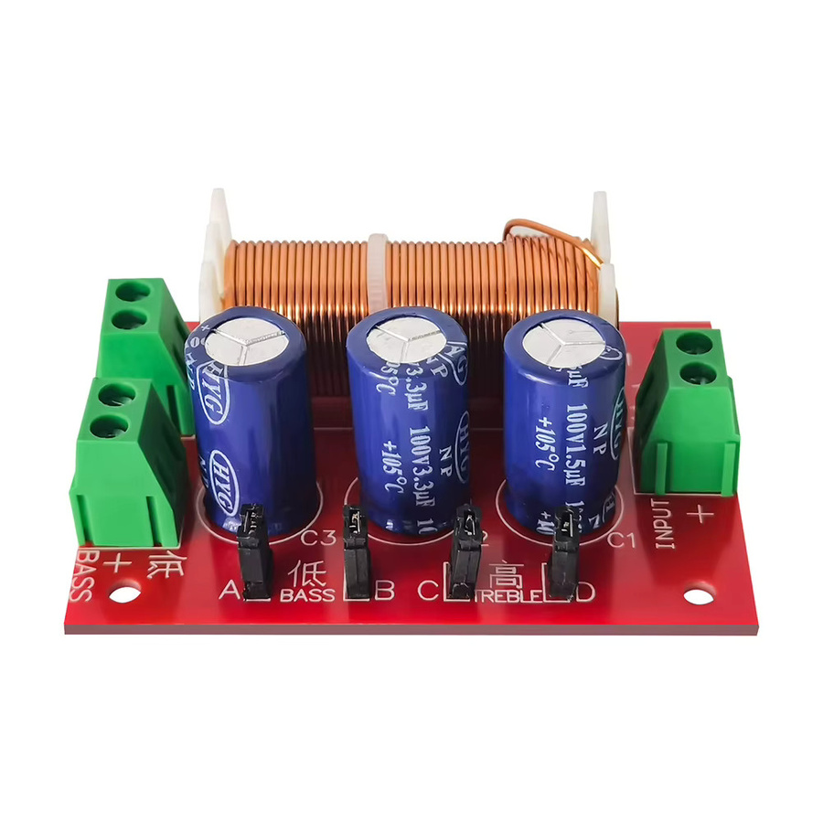 YLY-2088 2-Wege-Crossover-Filter 400W einstellbarer Frequenzteiler für Audio-Lautsprecher in Rot - Bild 4