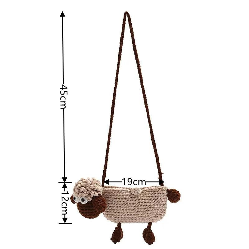 Kinder Umhängetasche Strickwolle, Schaf, One Size - Bild 2