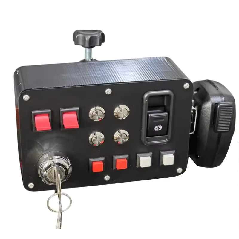 DUTRIEUX Rennsimulator-Zentralsteuerungspanel mit USB-Anschluss und Mikrofon in Schwarz für PC-Simulationen - Bild 4