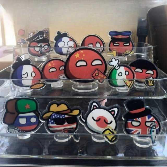 Tomoontoy Countryballs Acryl-Ständerpuppe, Ballfigur, 23 Stile - Bild 1