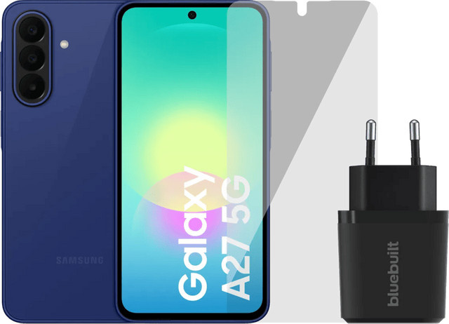 Samsung Galaxy A27 5G Smartphone mit 128 GB Speicher in Blau inklusive Basis-Zubehörset - Bild 1