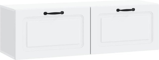 vidaXL Wandmontierter TV-Schrank Weiß aus Holzwerkstoff, B/H/T: 98 x 31 x 30 cm - Bild 1