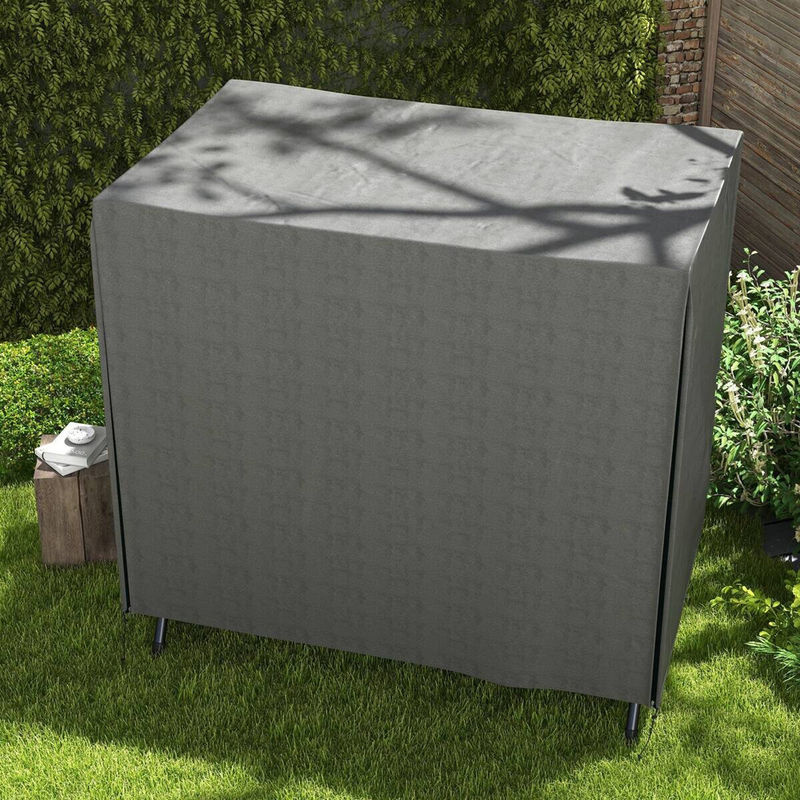 Outsunny Hollywoodschaukel Abdeckung für 3 Sitzer, wasserabweisende und UV-beständige Schutzhülle aus 420D Oxford Gewebe, Dunkelgrau, B/H/L: 177 x 114 x 152 cm - Bild 3