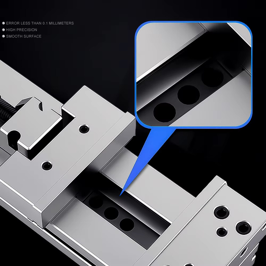 JCWIN Maschinenschraubstock GT100x100 & GT125x150 Präzisions-Tischschraubstock für CNC-Bearbeitungszentren, Drehmaschinen und Fräsmaschinen in Silber - Bild 3