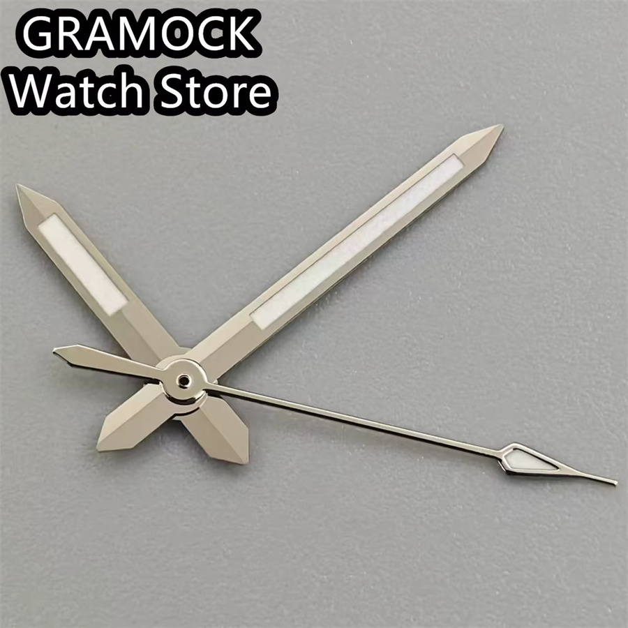 GRAMOCK Uhrzeiger, Silber Gold, Grün Leuchtend, Unisex - Bild 1