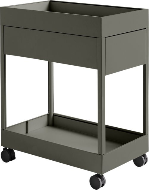 HAY New Order Trolley aus lackiertem Stahl in Grün mit Rollen - Bild 1