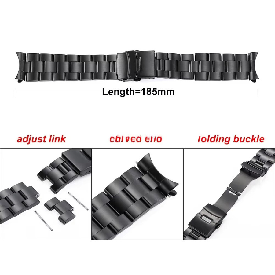 eelhoe Uhrenarmband Edelstahl, Silber, Herren - Bild 5