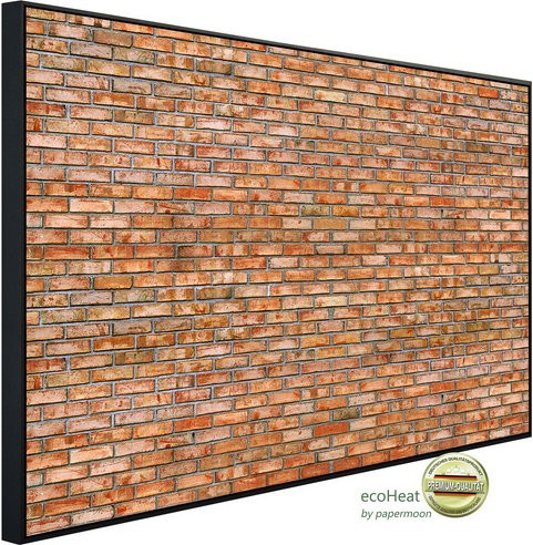 papermoon EcoHeat Infrarotheizung Ziegelwand Matt-Effekt bunt B/H/T: 60 x 50 x 50 cm - Bild 1