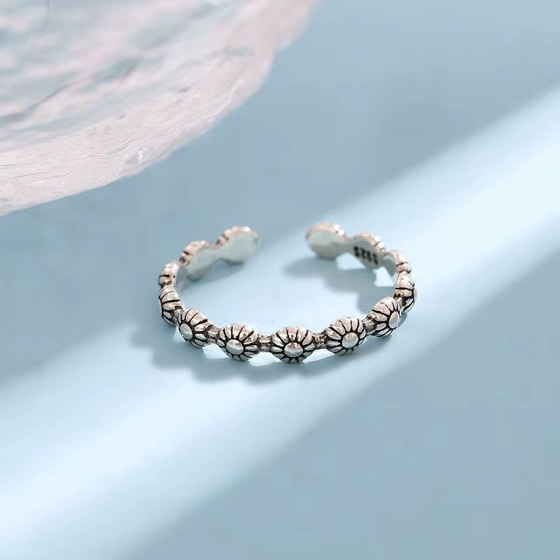Ring 925 Silber, Blumen, Damen - Bild 2