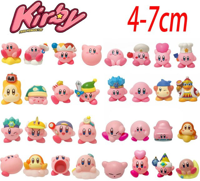 Bandai Kirby Figuren, 8-teiliges Set, Rosa / Pink, Kunststoff - Bild 1
