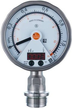 Ifm Electronic Drucksensor PG2744 in Silber, Messbereich 0 MPa bis 1 MPa, M12 Anschluss, 1 Öffner, 1 Schließer, Analogausgang - Bild 1