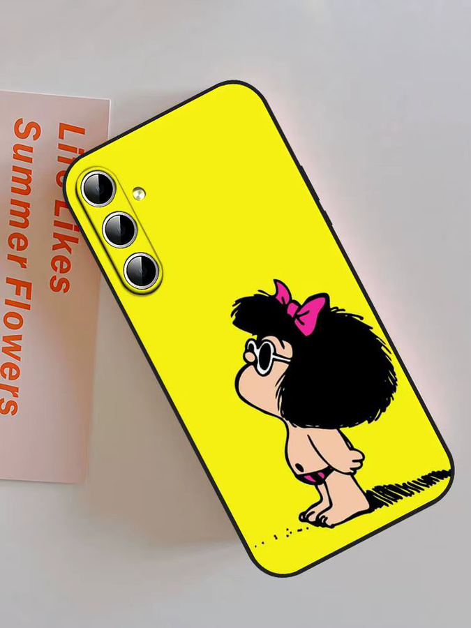 Gelbe Mafalda Handyhülle Softcover für Samsung Galaxy S21 S22 S23 S24 S25 S26 Ultra FE Plus 5G und A52S - Bild 6